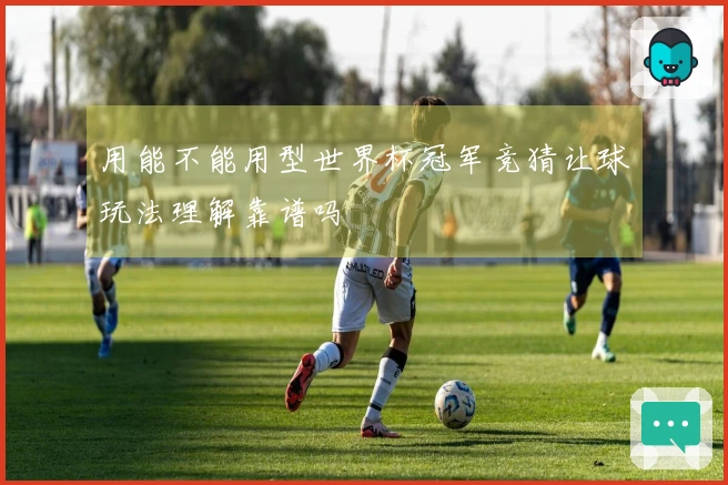 用能不能用型世界杯冠军竞猜让球玩法理解靠谱吗